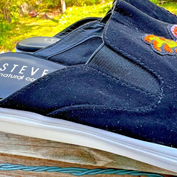 Steven by Steve Madden Natural Confort Natun Slip-On Embroidered Mules Size 8 - Picture 7 of 16